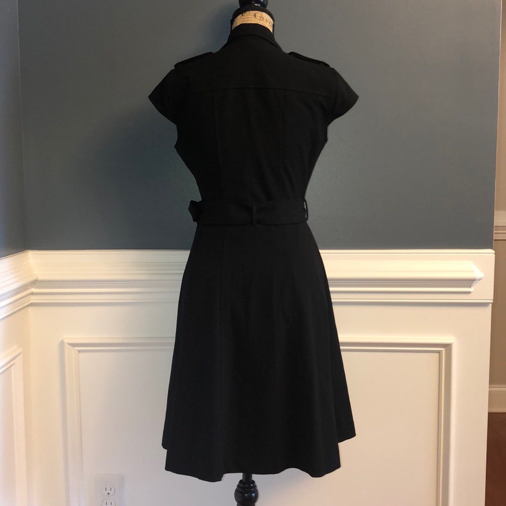 Black Calvin Klein double breasted belt dress - Picture 6 of 8